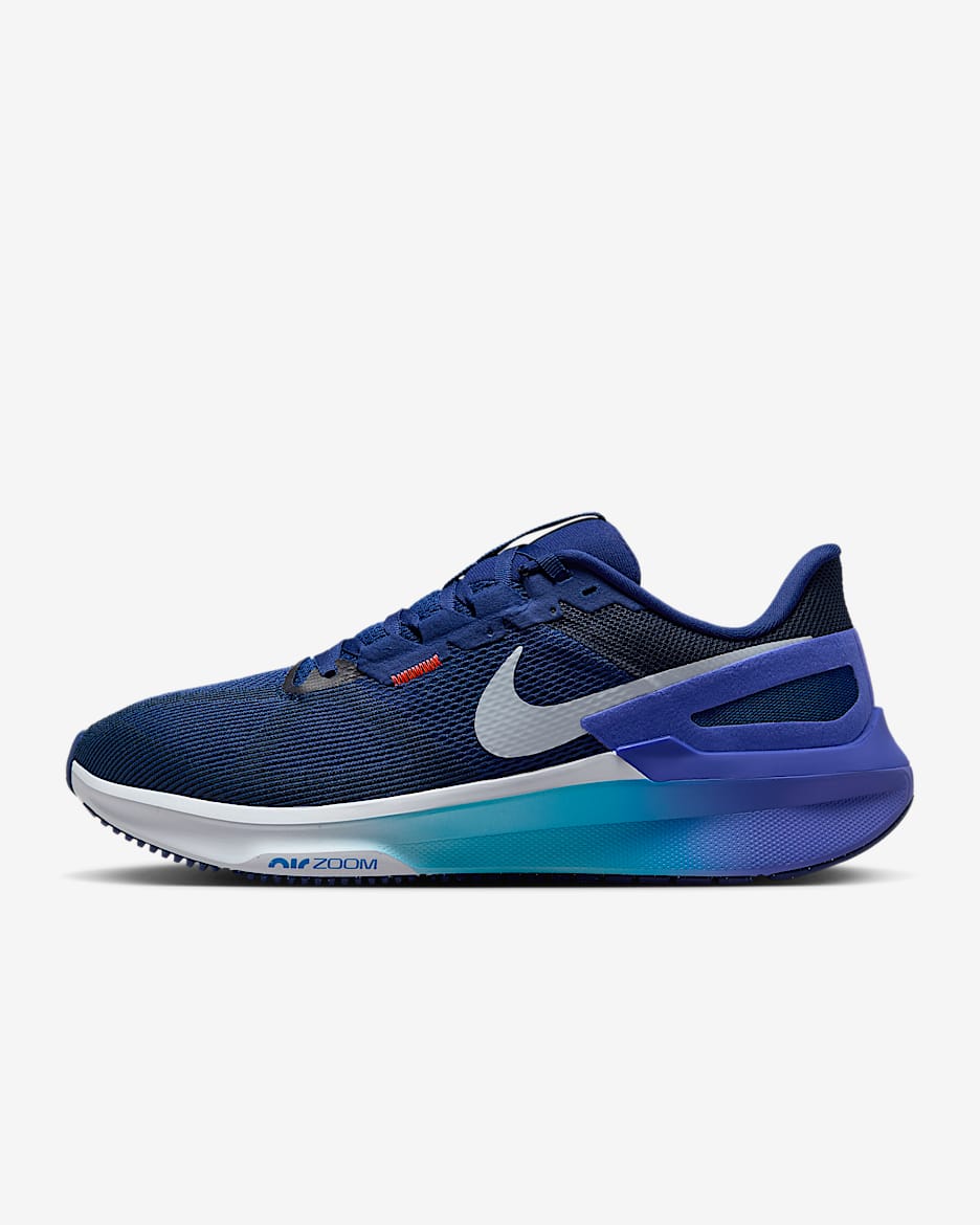 Nike Structure 25 Men's Road Running Shoes - Football Grey/Ghost/Blue Lightning/Blue Void