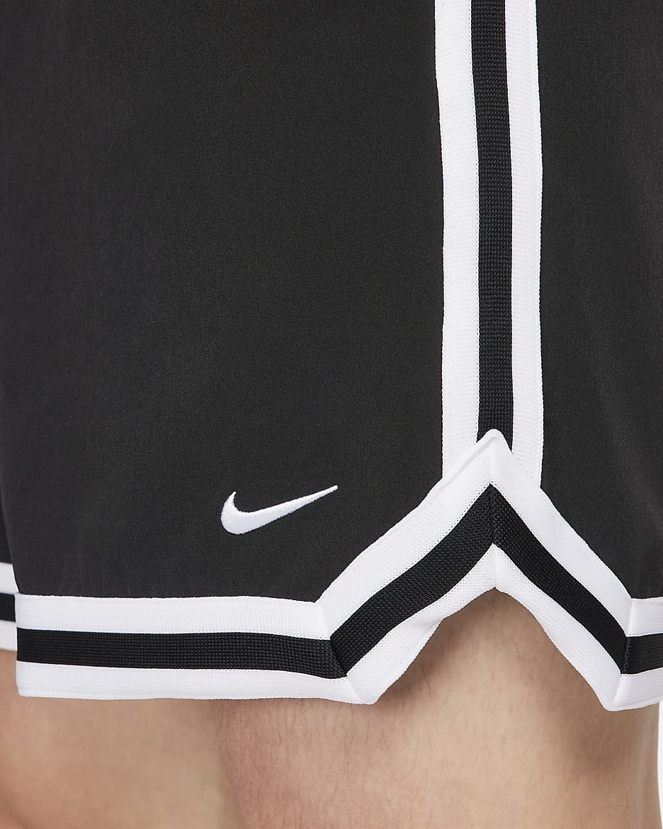 Nike DNA Men's Dri-FIT 6" UV Woven Basketball Shorts - Black/White/White