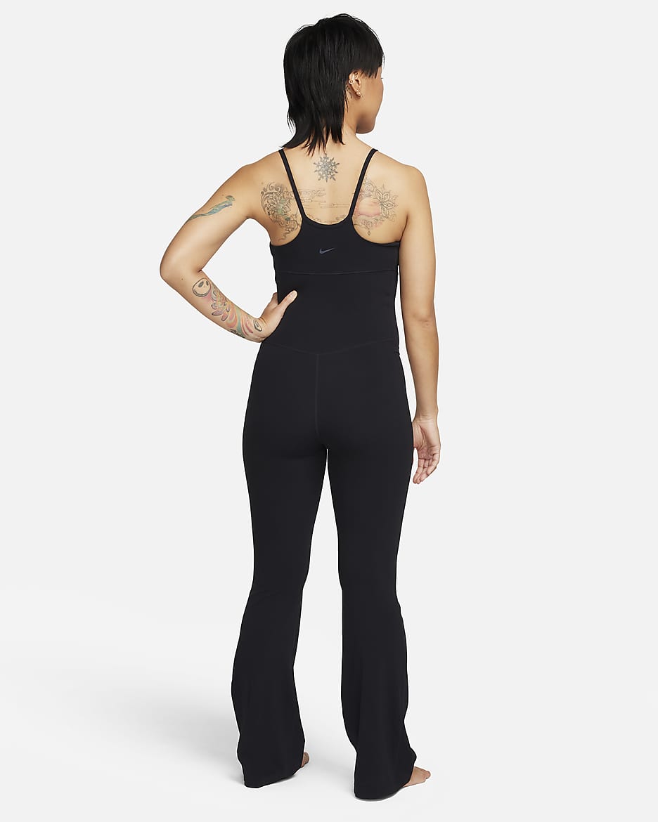 Body long évasé Nike Zenvy Dri-FIT pour femme - Noir