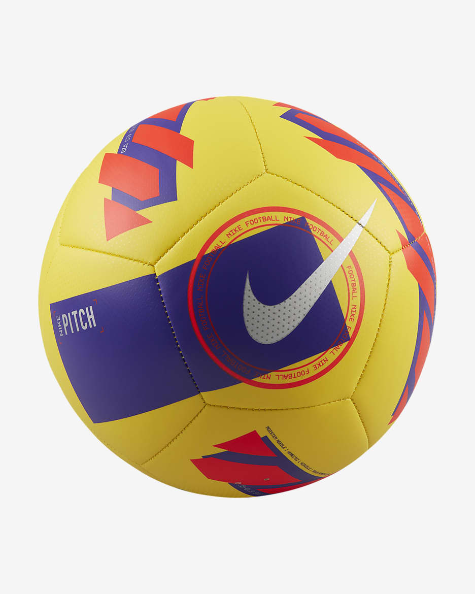 Nike Pitch Soccer Ball - Yellow/Purple/Bright Crimson/Silver