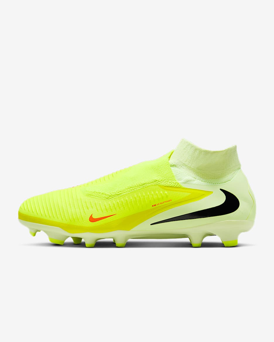 Nike Phantom 6 High Pro Firm-Ground Football Boot - Hyper Crimson/Limelight/Black