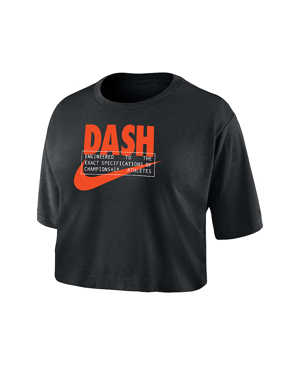 Playera de fútbol Nike Dri-FIT cropped para mujer Houston Dash - Negro