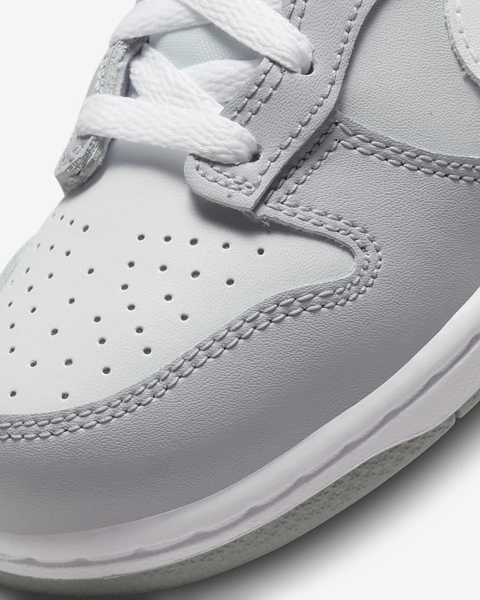 Nike Dunk Low Younger Kids' Shoes - Pure Platinum/Wolf Grey/White