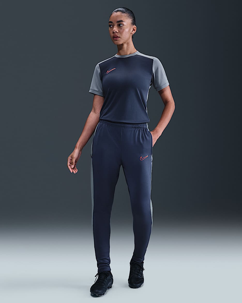 Nike Academy Women's Dri-FIT Soccer Pants - Thunder Blue/Cool Grey/Bright Crimson