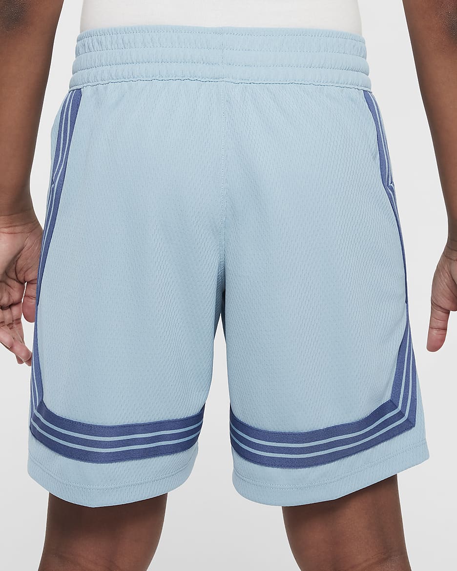 Nike Fly Crossover Big Kids' (Girls') Basketball Shorts - Denim Turquoise/Mystic Navy