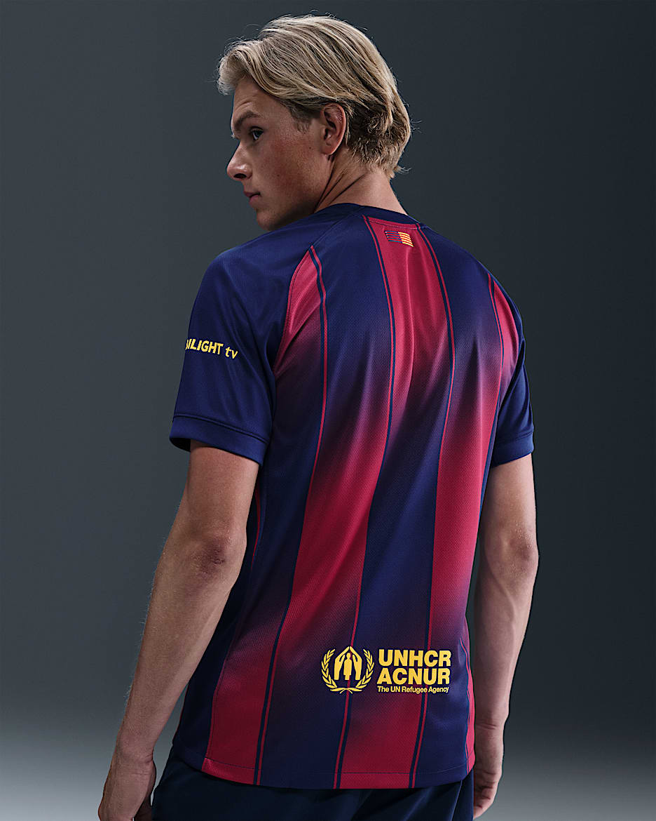 FC Barcelona 2025/26 Stadium Home Men's Nike Dri-FIT Soccer Replica Jersey