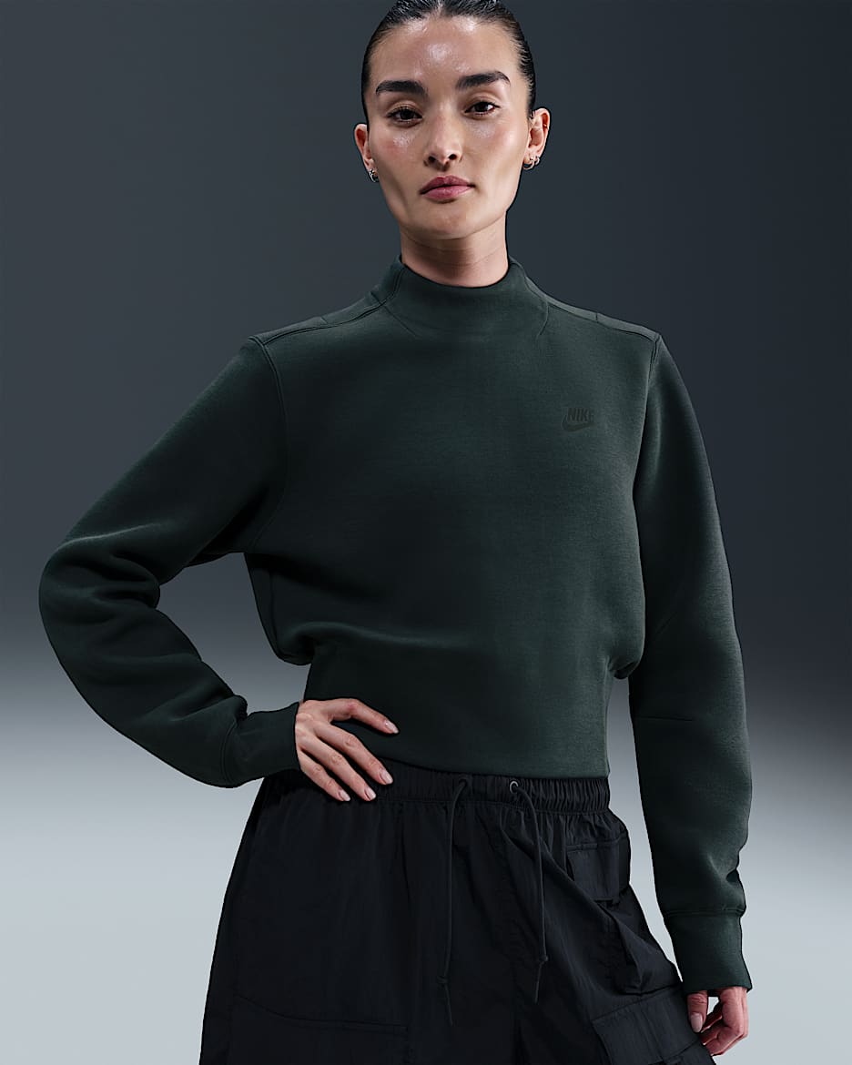 Nike Tech Women's Fleece Crew - Seaweed/Black