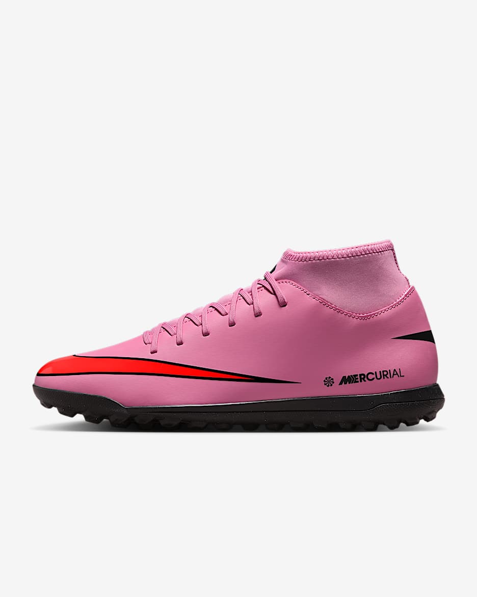 Nike Mercurial Superfly 10 Club Turf High-Top Football Shoes - Magic Flamingo/Total Crimson/Black