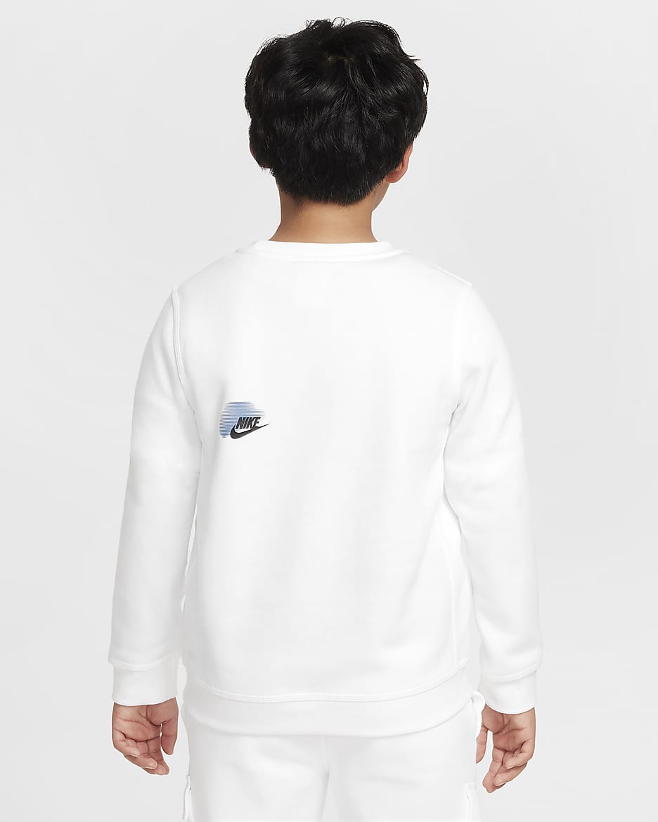 Nike Sportswear Standard Issue sweatshirt met ronde hals voor jongens - Wit