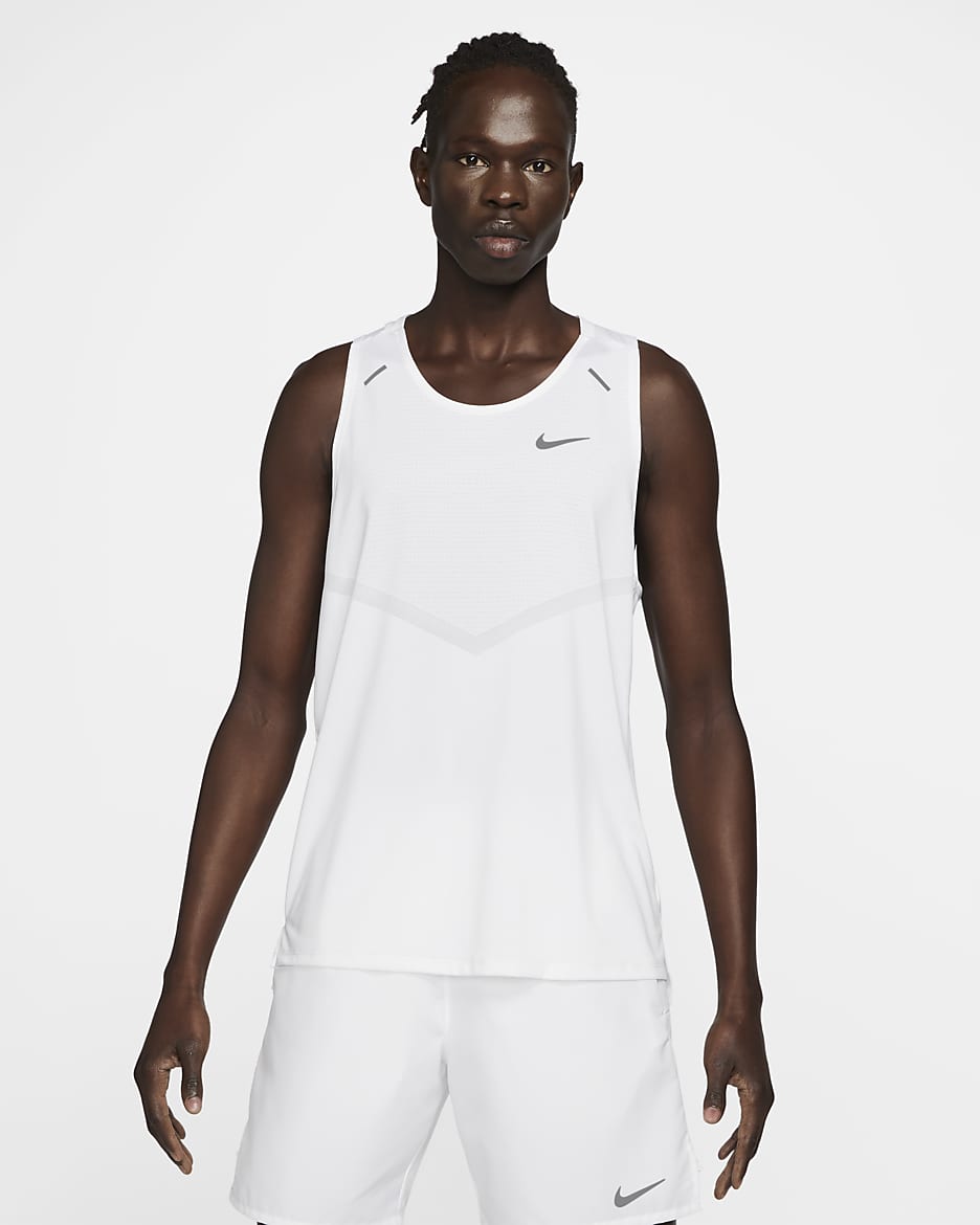 Nike Dri-FIT Rise 365 Men's Running Tank - White