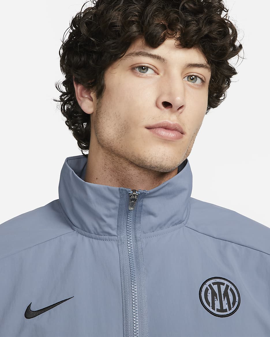 Inter Milan Revival Third Men's Nike Football Woven Jacket - Ashen Slate/Black/Black