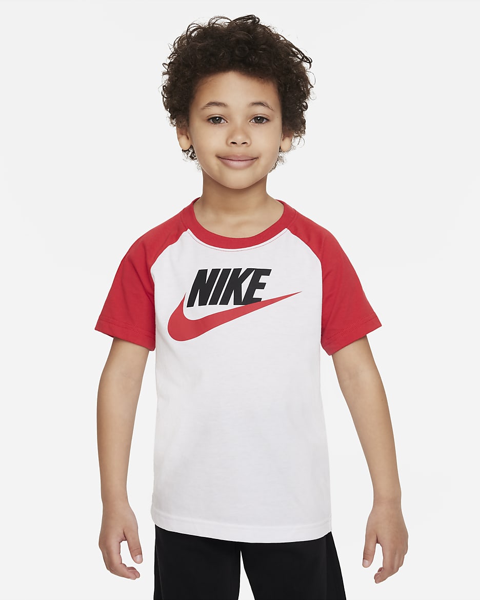 Nike Sportswear Futura Raglan Tee Little Kids' T-Shirt - White