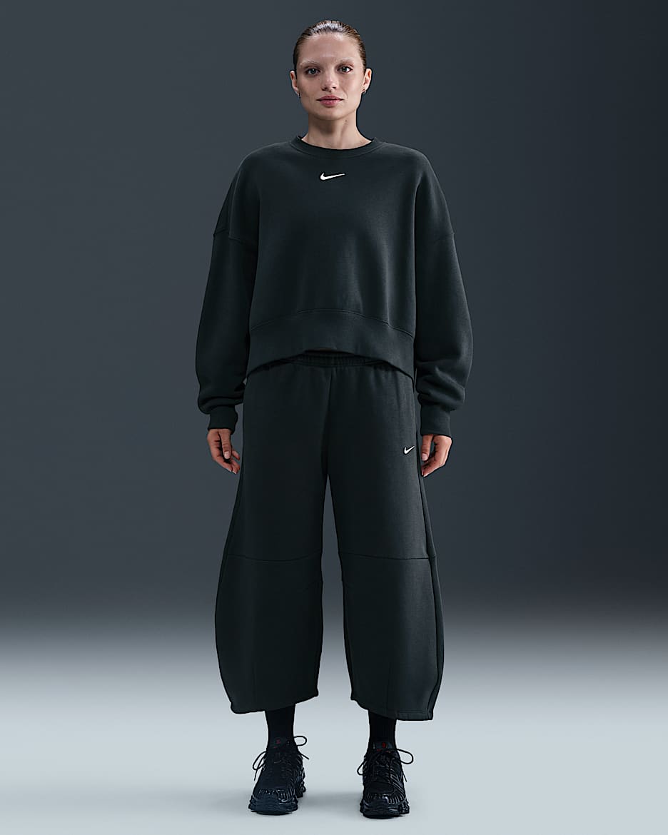 Nike Sportswear Phoenix Fleece Women's Loose Mid-Rise Barrel Pants - Seaweed/Sail