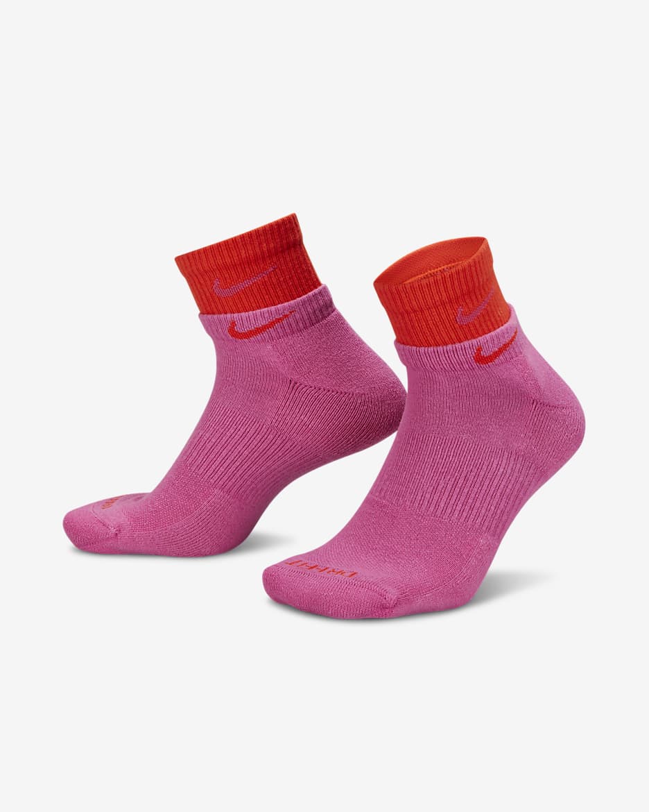 Nike Everyday Plus Cushioned Training Ankle Socks - Active Fuchsia/Active Fuchsia