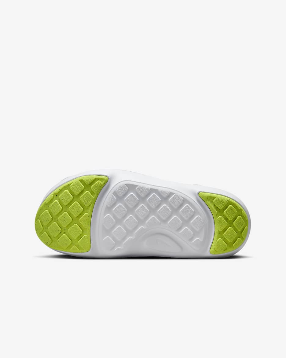 Nike Aqua Swoosh Big Kids' Sandals - White/Pure Platinum/Volt