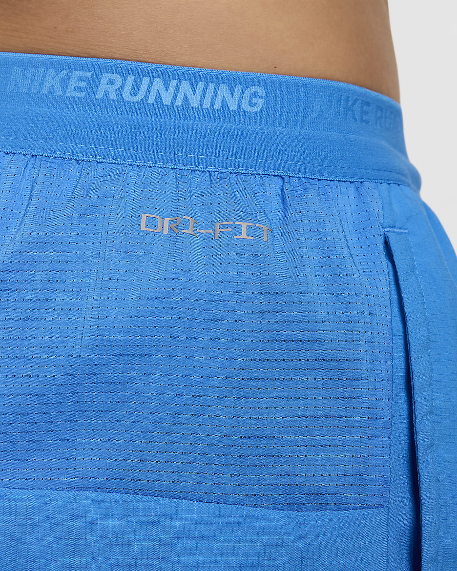 Nike Stride Run Energy Men's Dri-FIT 13cm (approx.) Brief-Lined Running Shorts - Light Photo Blue/Black/Stadium Green