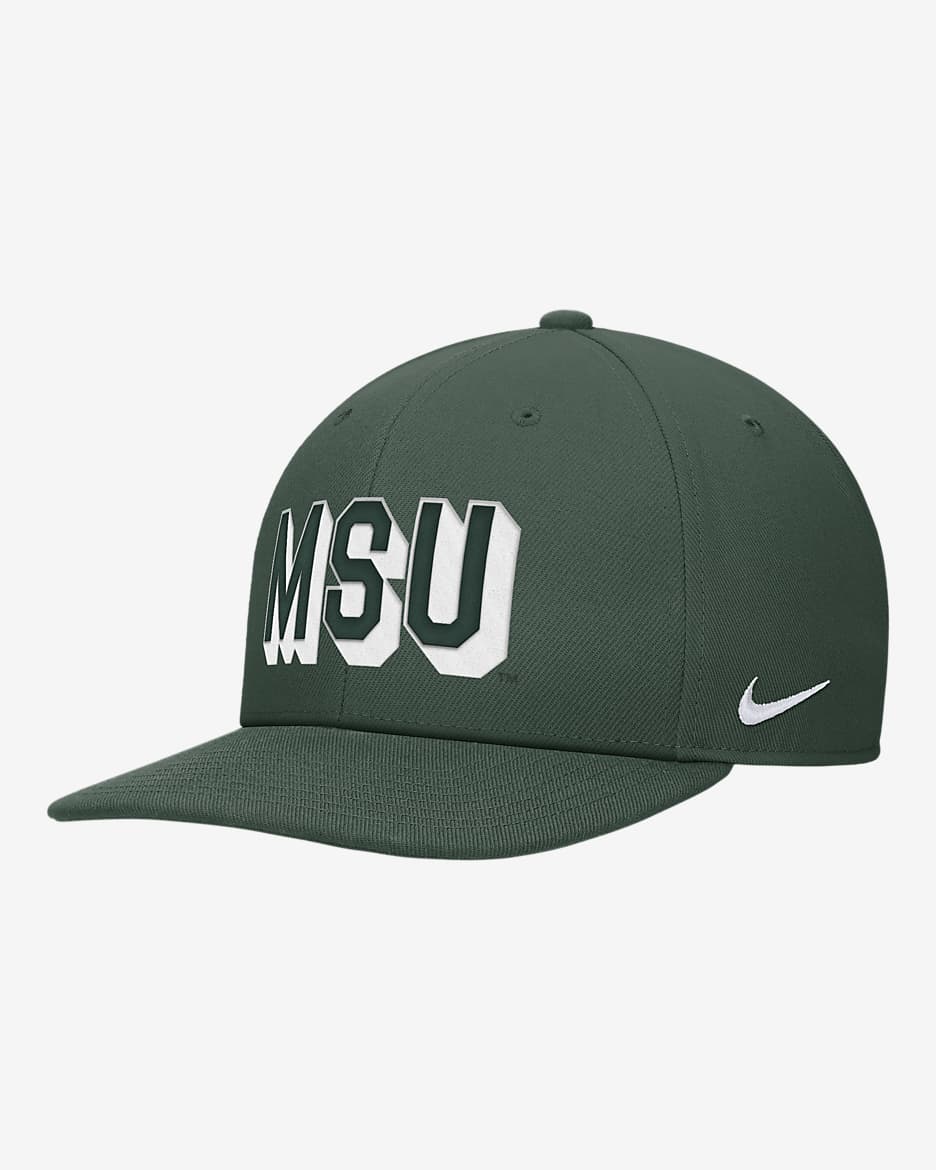 Michigan State Nike College Snapback Hat - Noble Green