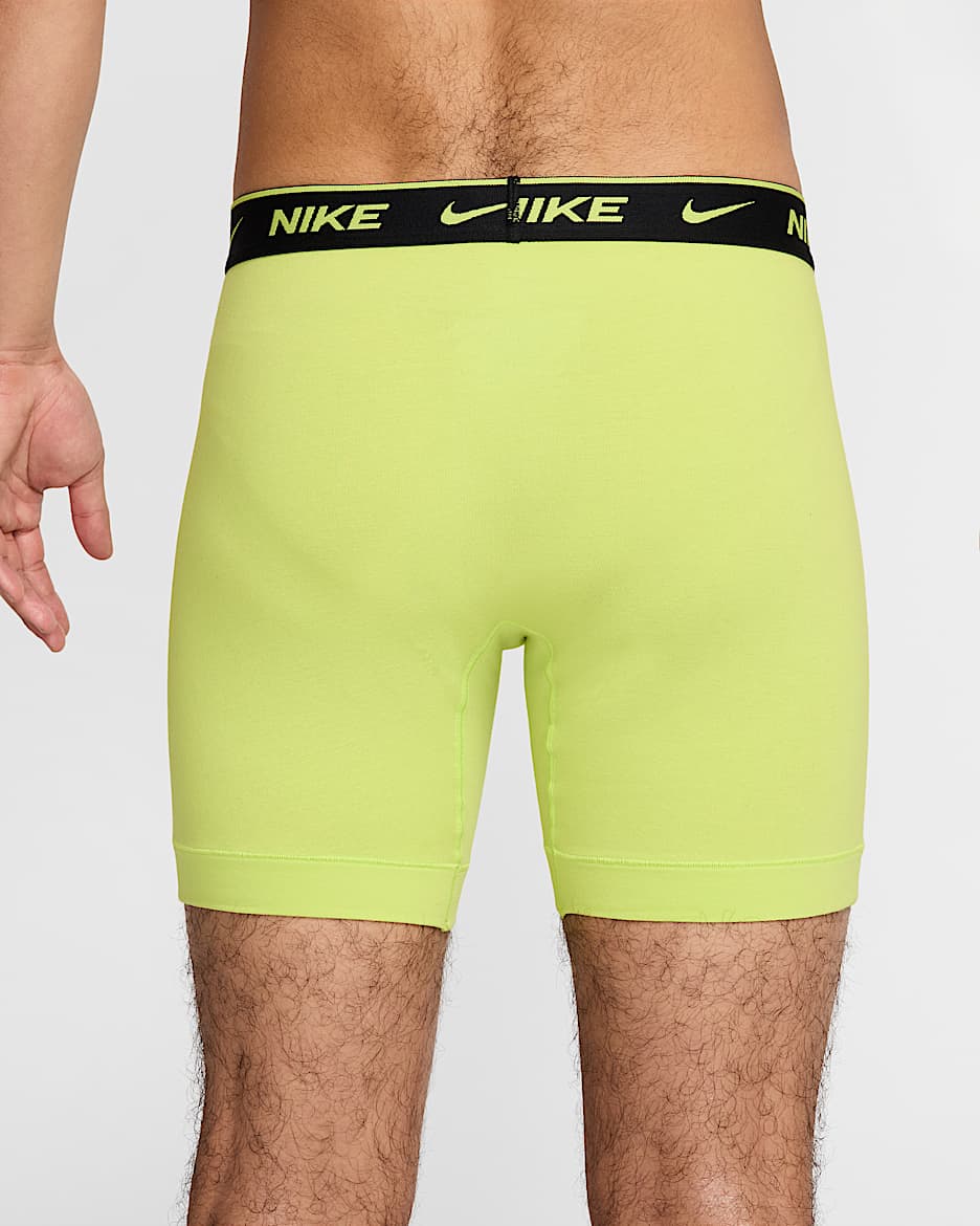 Nike Dri-FIT Essential Cotton Stretch Men's Boxer Briefs (3-Pack) - Chartreuse