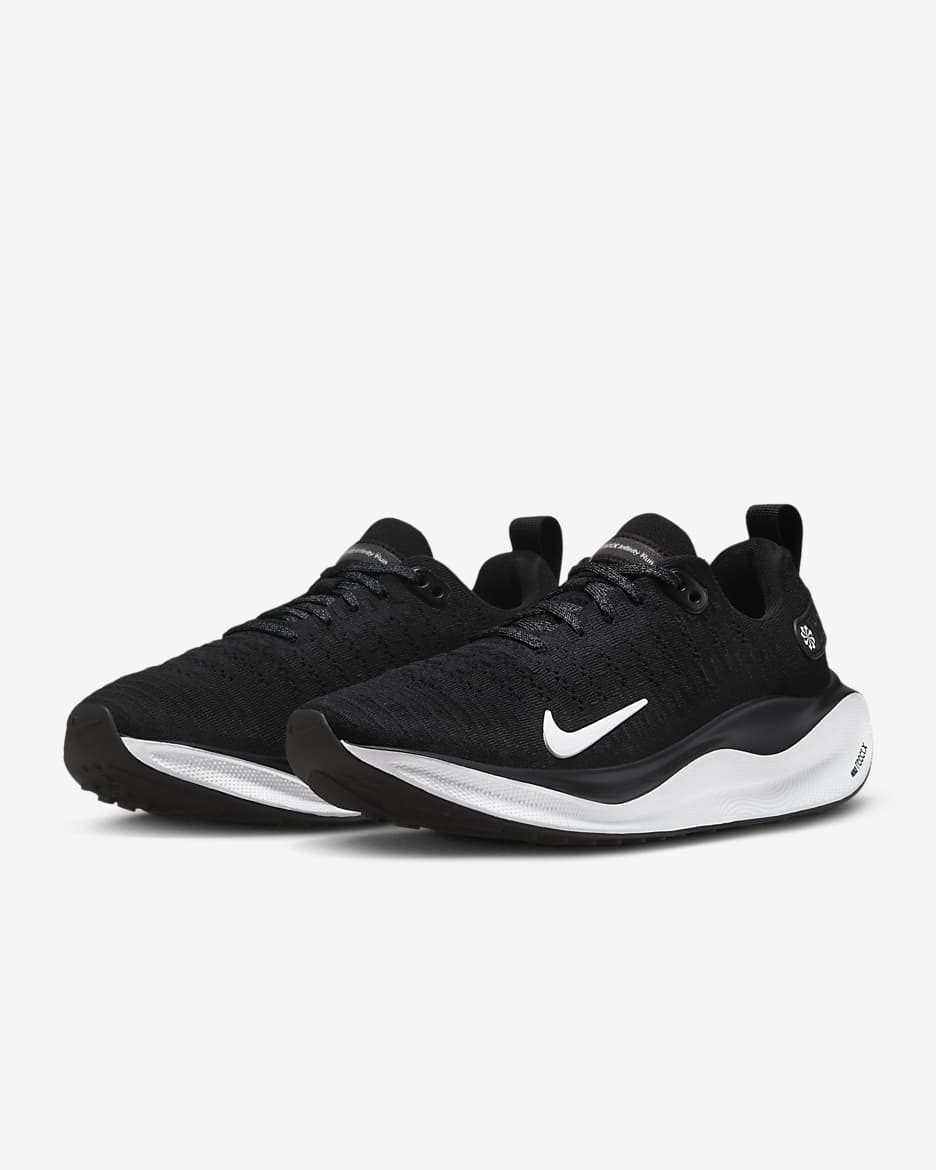 Nike InfinityRN 4 Women's Road Running Shoes (Extra Wide) - Black/Dark Grey/White