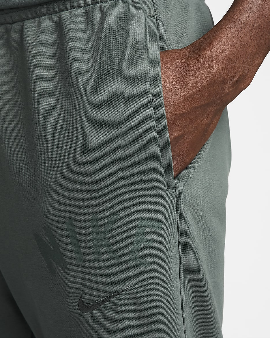 Nike Swoosh Men's Dri-FIT Fleece Fitness Joggers - Vintage Green/Vintage Green