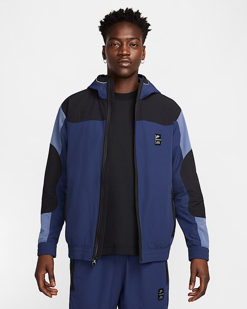Veste tissée Nike Sportswear Air Max pour Homme - Midnight Navy/Diffused Blue/Noir
