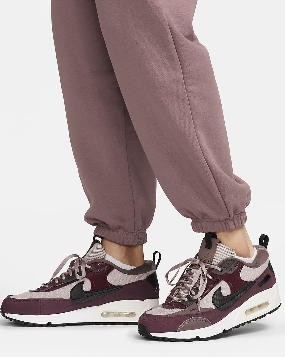 Nike Sportswear Phoenix Fleece Women's High-Waisted Oversized French Terry Sweatpants - Smokey Mauve/Black