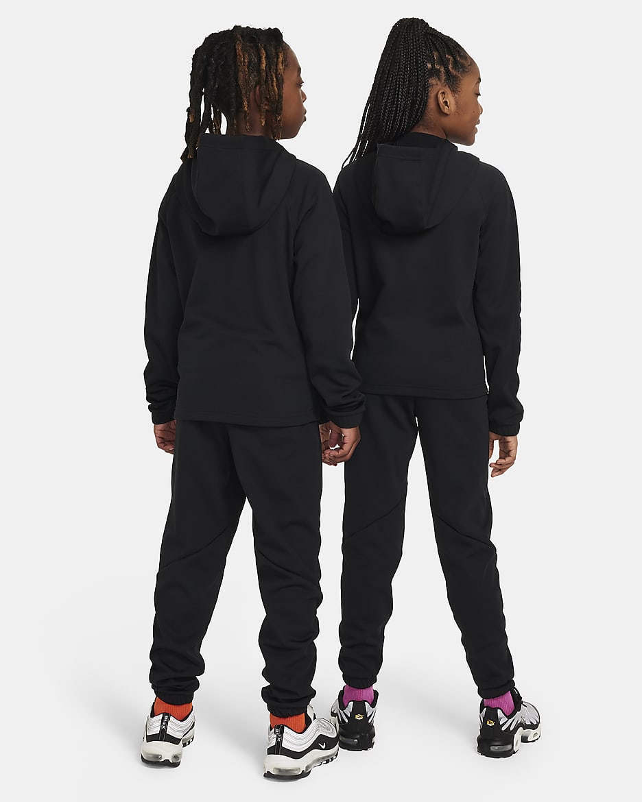 Nike Sportswear Trainingsanzug für ältere Kinder - Schwarz/Schwarz/Weiß