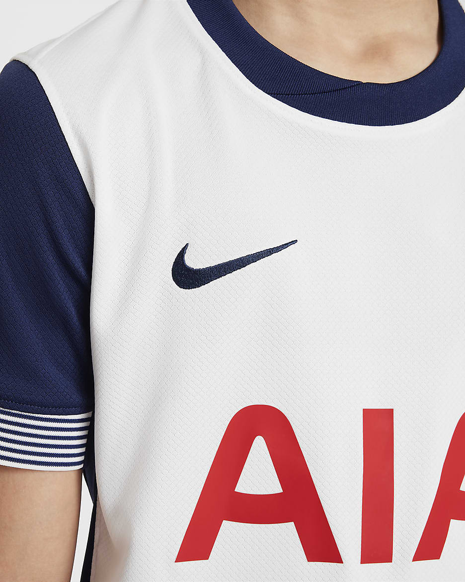 Tottenham Hotspur 2024/25 Stadium Home Replika-Fußballtrikot mit Nike Dri-FIT-Technologie (ältere Kinder) - Weiß/Binary Blue/Binary Blue