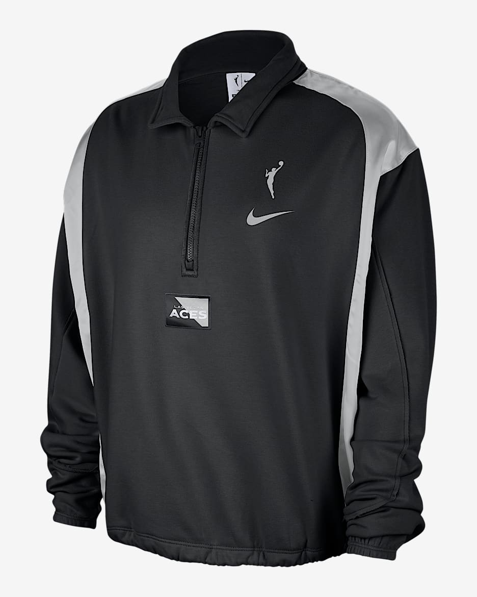 Las Vegas Aces Women's Nike WNBA Fleece Top - Black/Flat Silver/Flat Silver