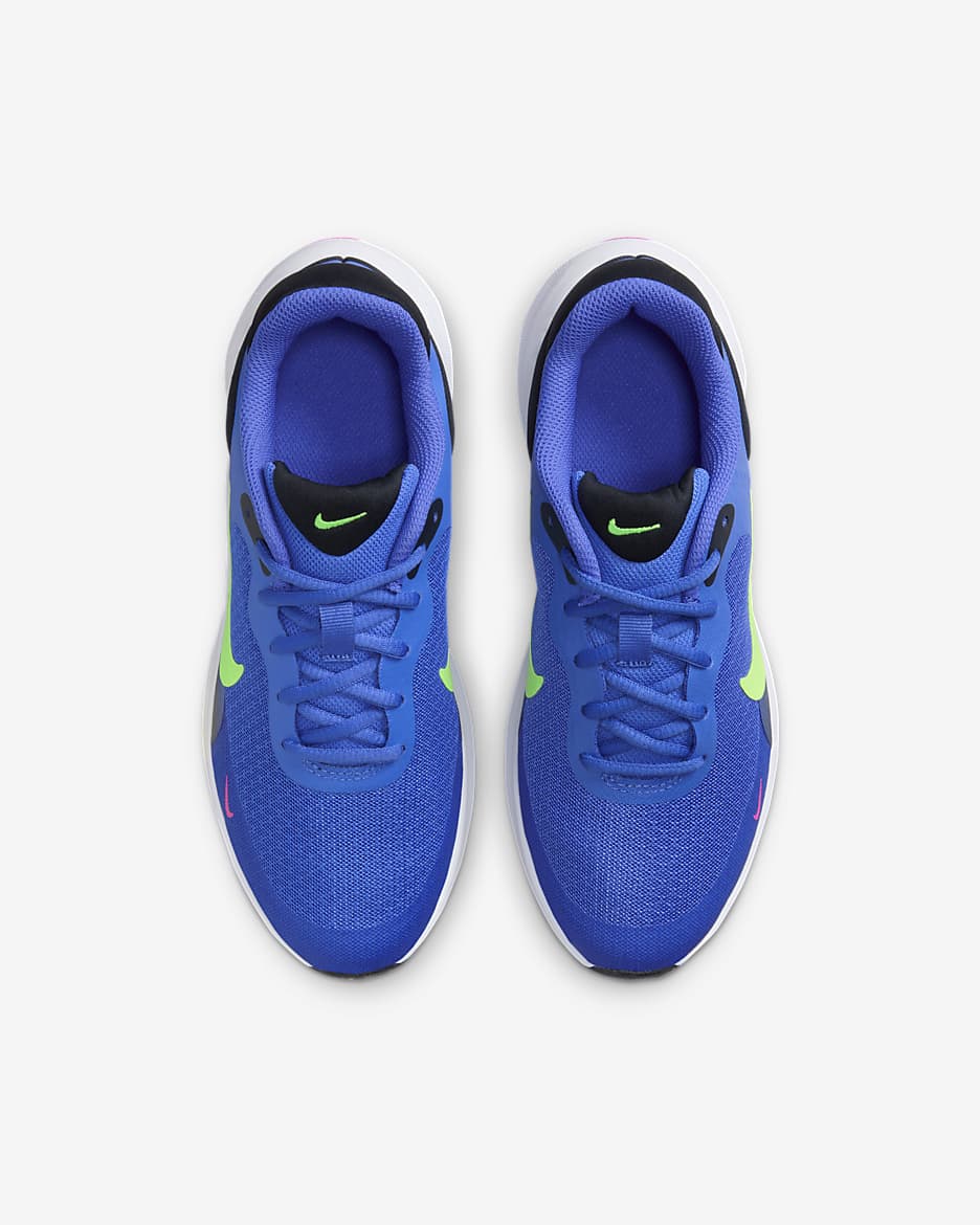 Nike Revolution 7 Older Kids' Running Shoes - Light Ultramarine/Dark Obsidian/White/Lime Blast