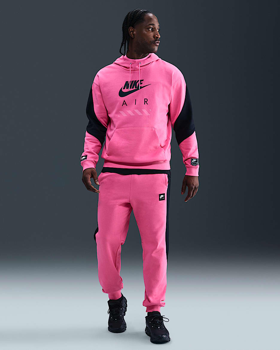 Nike Air Men's Fleece Joggers - Pinksicle/Black/Black