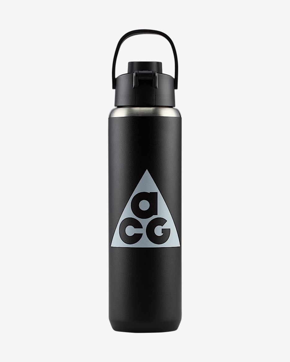 나이키 ACG 리차지 스테인리스 스틸 그래픽 처그 보틀(710ml) - 블랙/블랙/서밋 화이트
