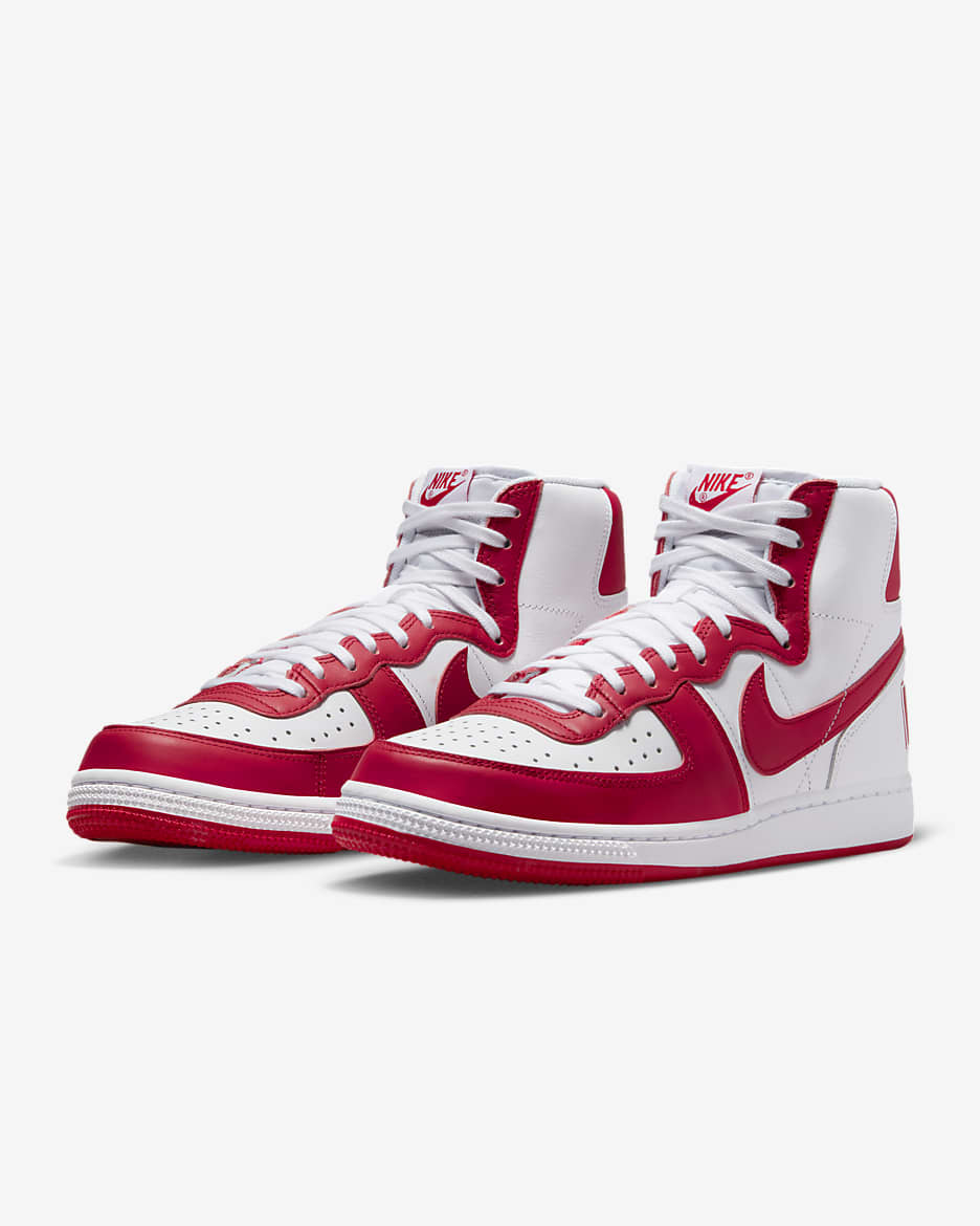 Nike Terminator High Men's Shoes - White/University Red