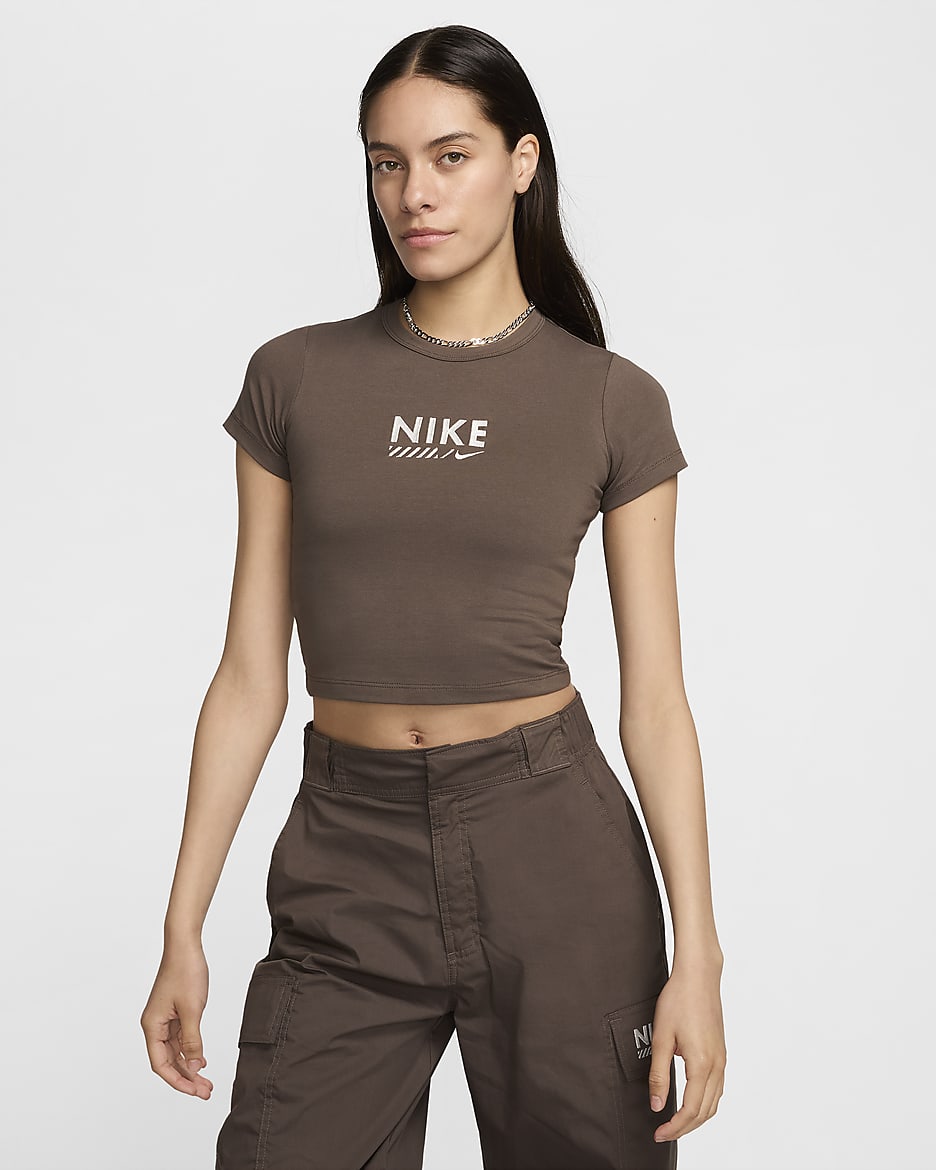 Nike Sportswear Women's Cropped T-Shirt - Ironstone