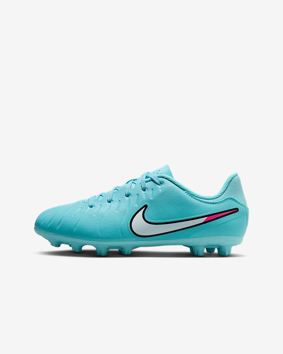 Nike Jr. Tiempo Legend 10 Academy Little/Big Kids' Hard-Ground Low-Top Soccer Cleats - Copa/White