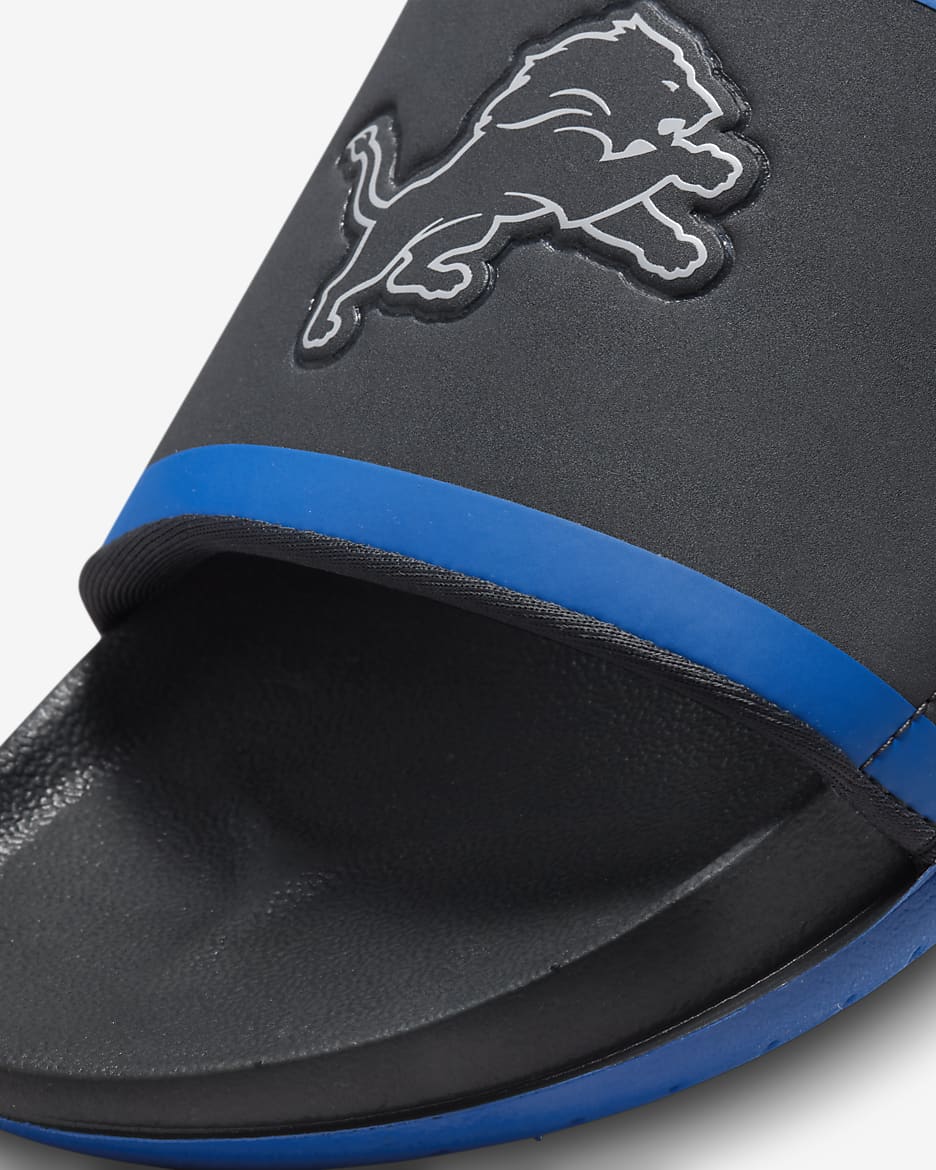 Chancla Nike Offcourt (NFL Detroit Lions) - Antracita/Azul competición/Gris lobo