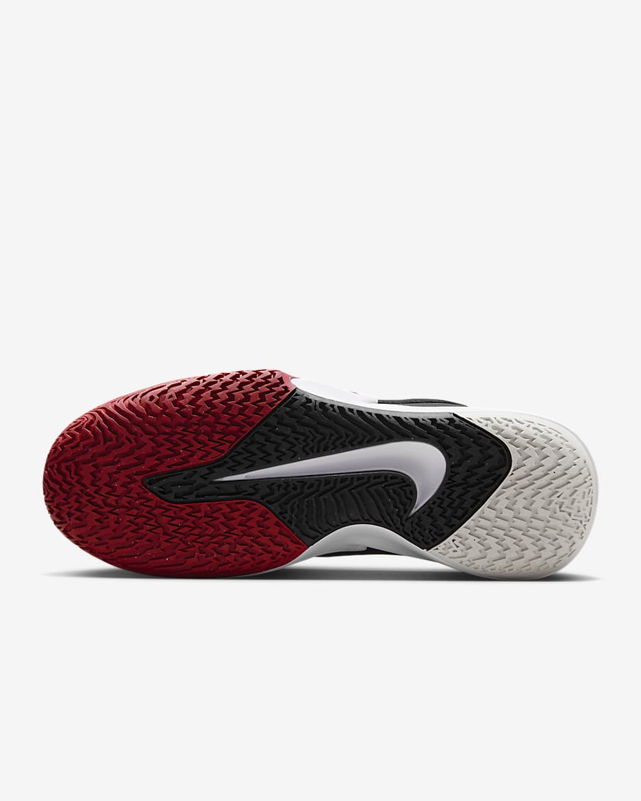 Nike Precision 7-basketballsko til mænd - sort/University Red/hvid