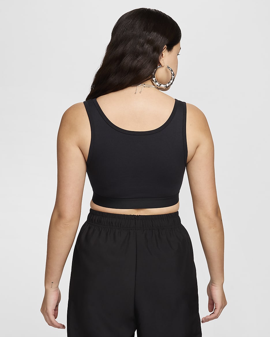 Nike Sportswear Women's Cropped Tank Top - Black