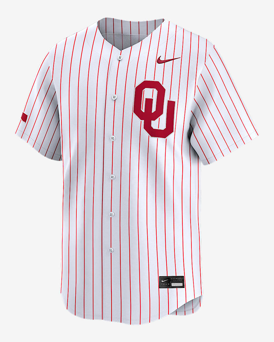 Jersey de béisbol de edición limitada universitario Nike para hombre Oklahoma Sooners - Blanco