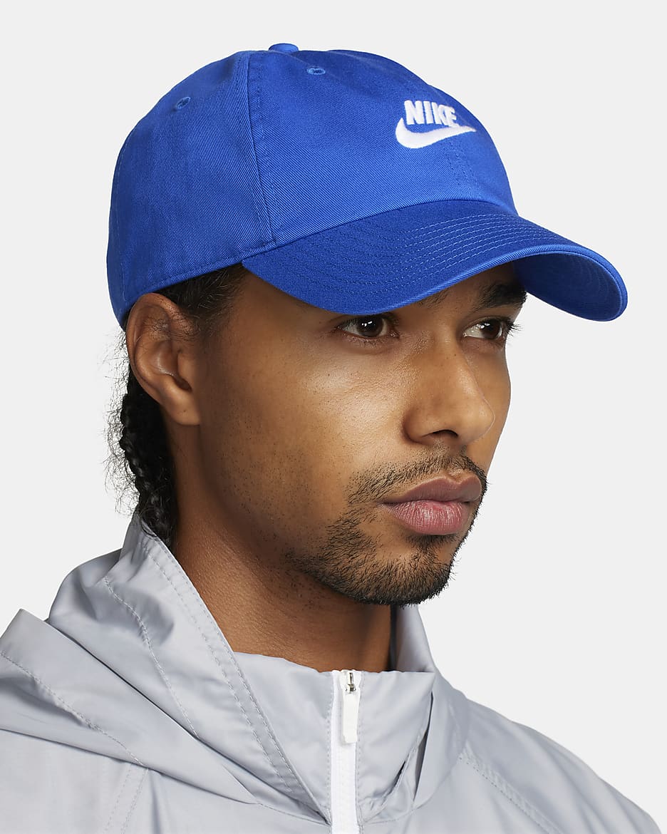 Nike Club unstrukturierte Futura Wash-Cap - Game Royal/Weiß