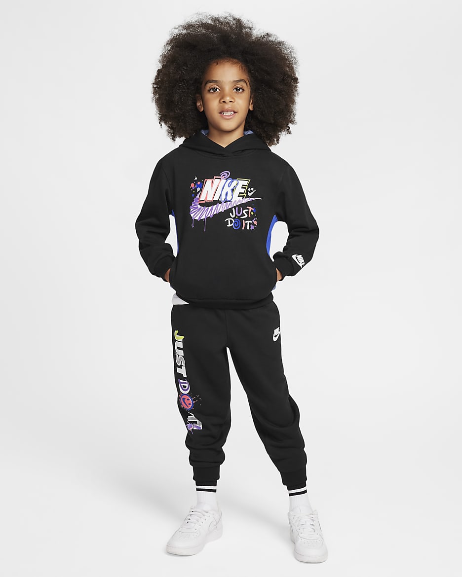 Nike Sportswear "Express Yourself" Little Kids' French Terry Hoodie - Black