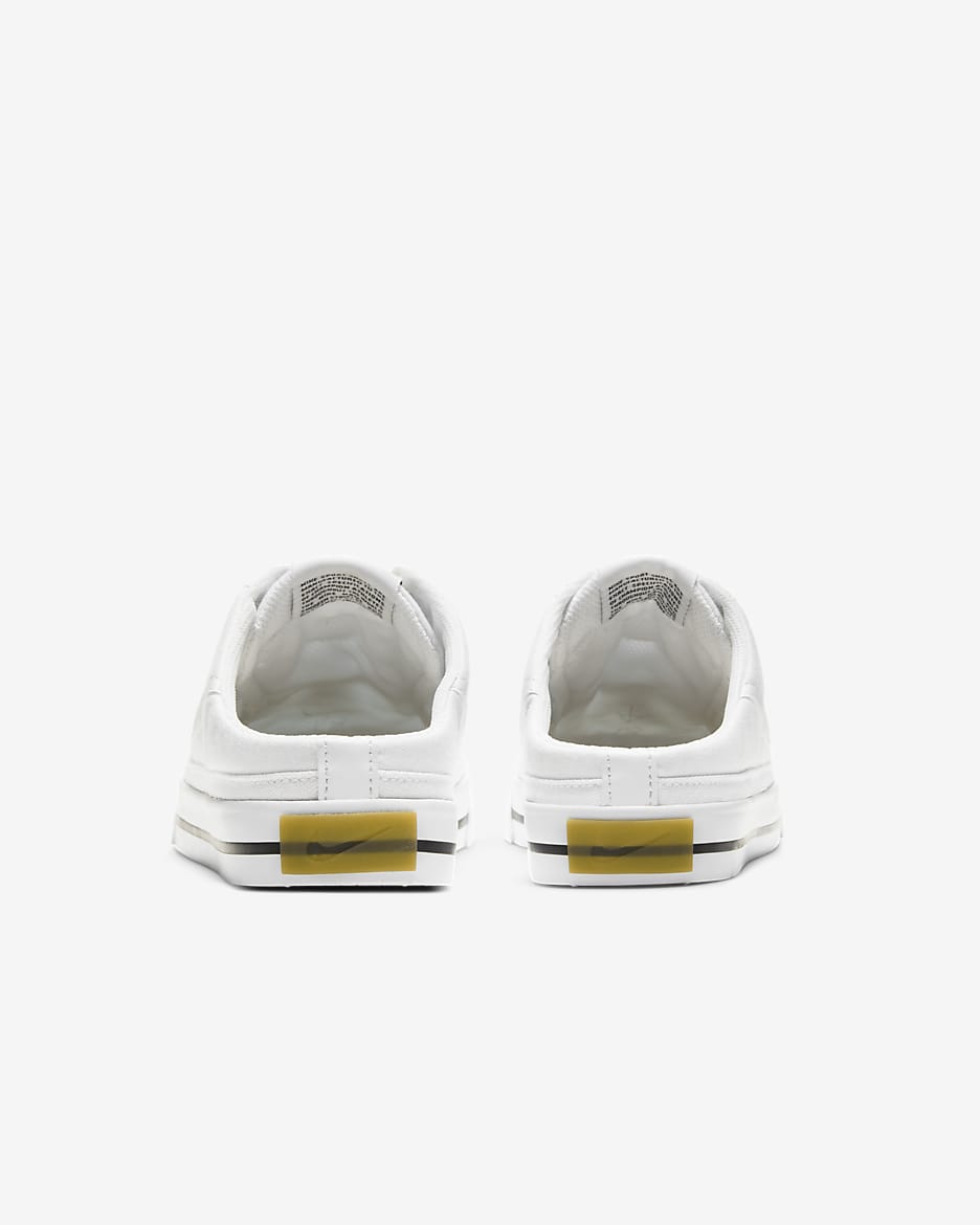 NikeCourt Legacy Women's Mules - White/Black/Gum Light Brown/White