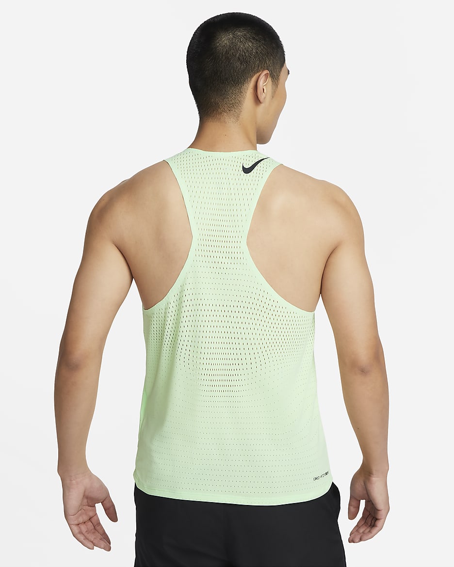 Nike AeroSwift Men's Dri-FIT ADV Running Singlet - Vapor Green/Black