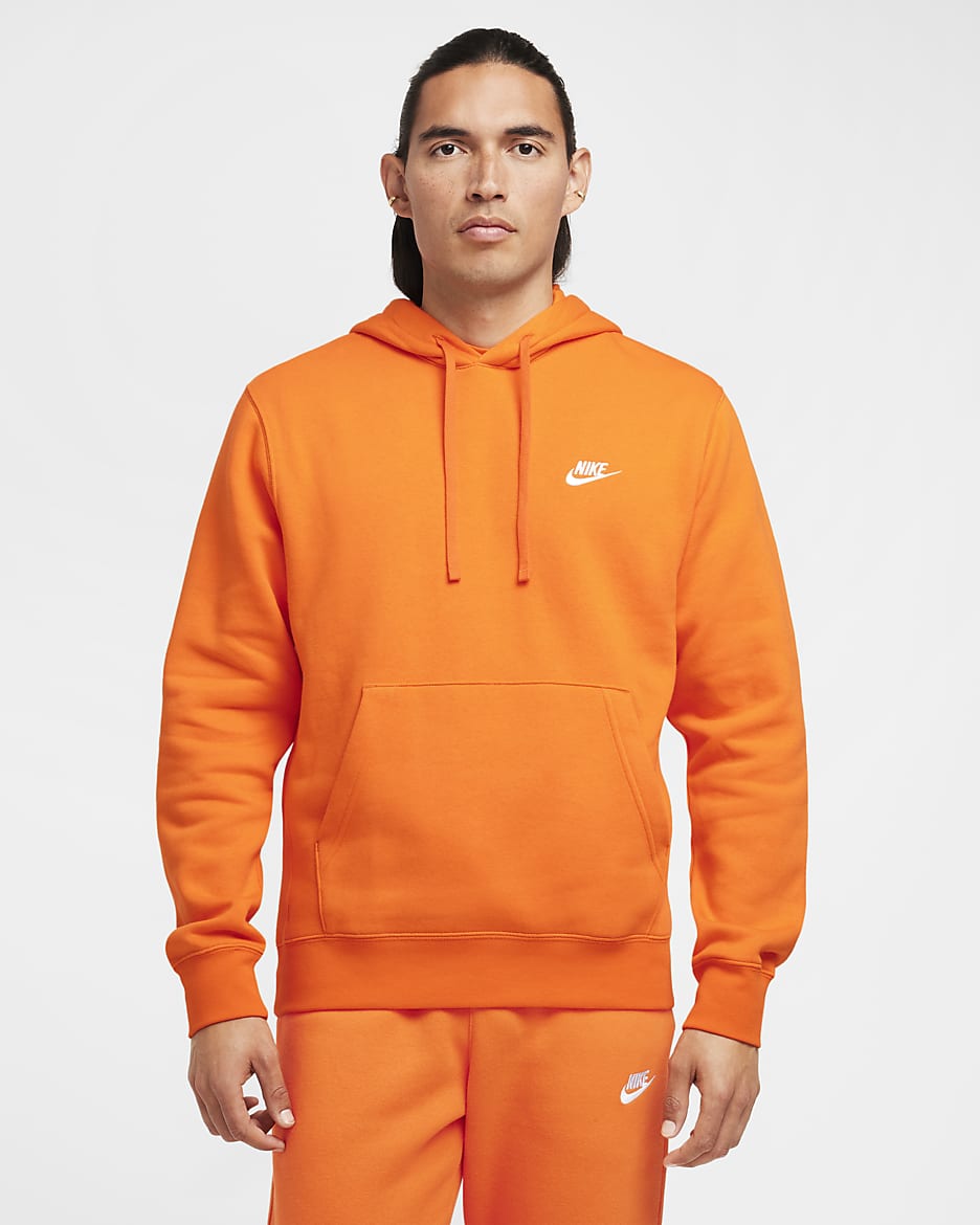 Sudadera con gorro sin cierre Nike Sportswear Club Fleece - Naranja seguridad/Naranja seguridad/Blanco