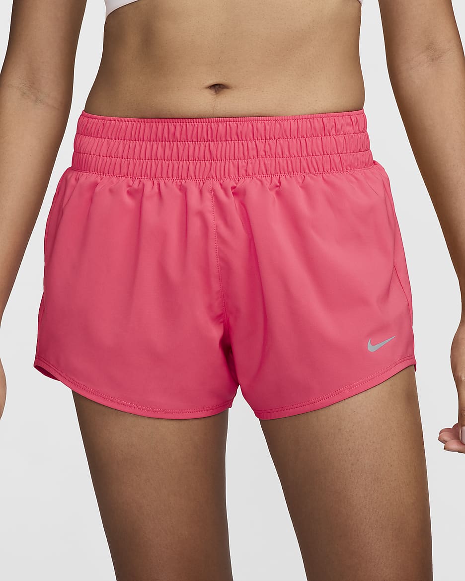 Nike Dri-FIT One Women's Mid-rise 8cm (approx.) Brief-Lined Shorts - Aster Pink