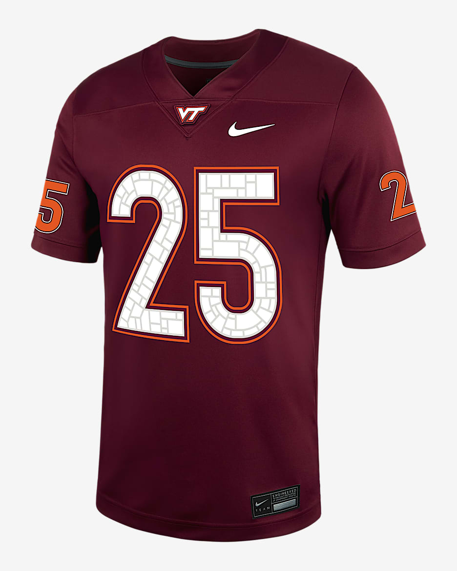 Virginia Tech Men's Nike College Football Replica Jersey - Deep Maroon