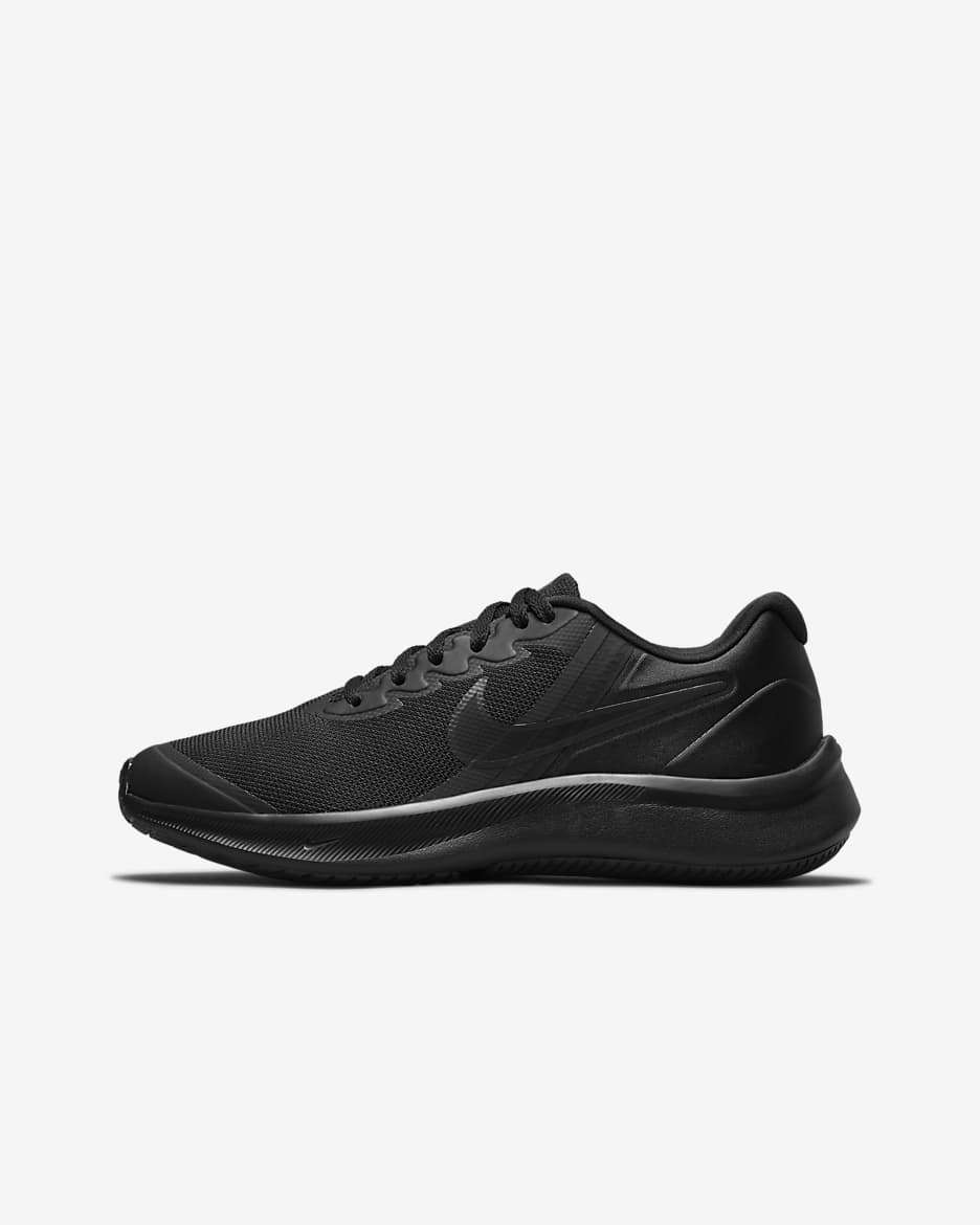 Nike Star Runner 3 大童路跑鞋 - 黑色/Dark Smoke Grey/黑色