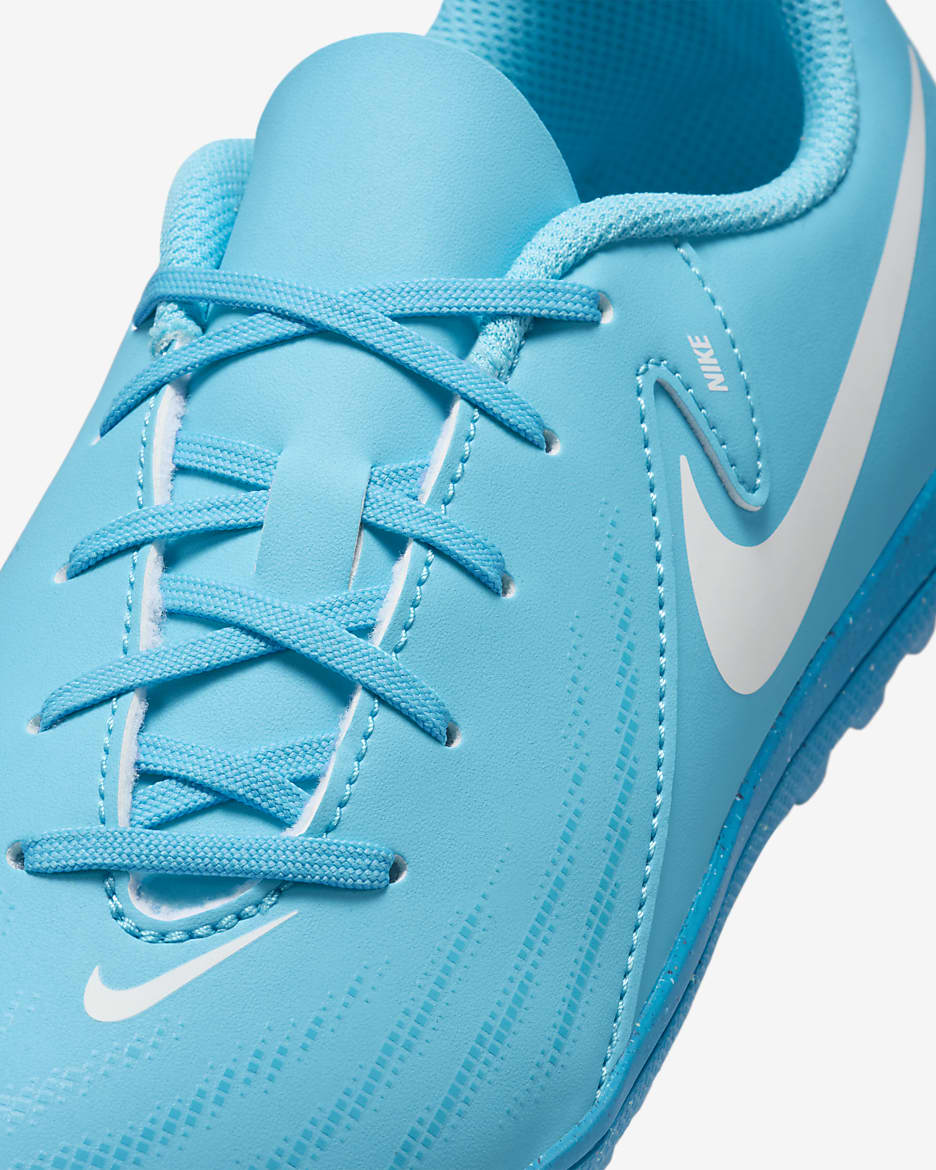 รองเท้าฟุตบอลเด็กเล็ก/เด็กโต TF Nike Jr. Phantom GX 2 Club - Blue Fury/ขาว