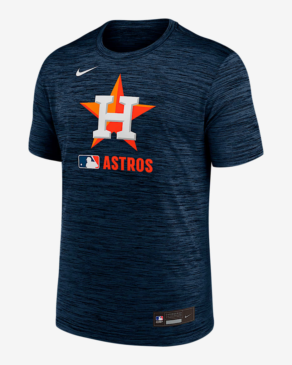 Playera Nike Dri-FIT de la MLB para hombre Houston Astros Authentic Collection Velocity - Azul marino