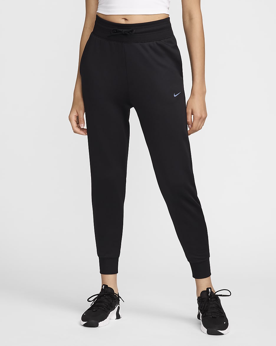 Nike Therma-FIT One Women's High-Waisted 7/8 Joggers - Black/White